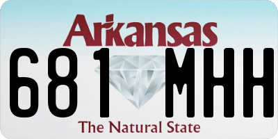 AR license plate 681MHH