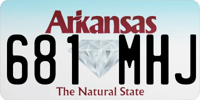 AR license plate 681MHJ