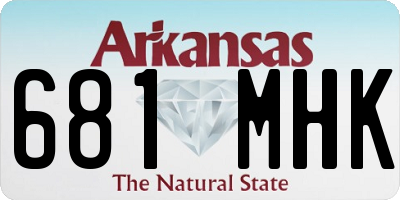 AR license plate 681MHK