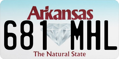 AR license plate 681MHL