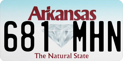AR license plate 681MHN