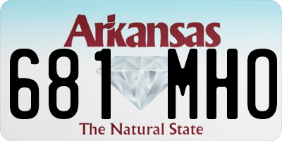 AR license plate 681MHO