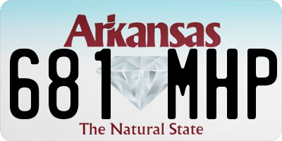 AR license plate 681MHP