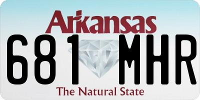 AR license plate 681MHR
