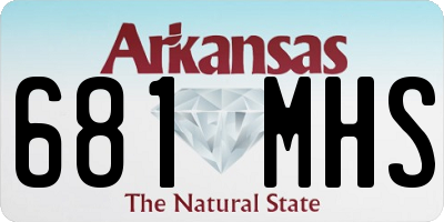 AR license plate 681MHS