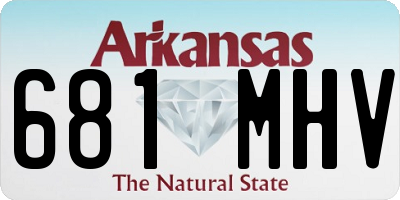AR license plate 681MHV