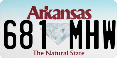 AR license plate 681MHW