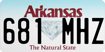 AR license plate 681MHZ
