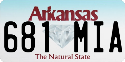 AR license plate 681MIA