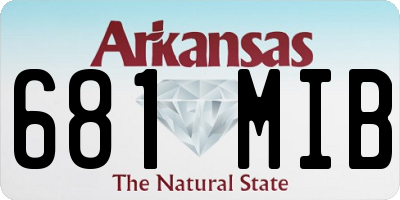 AR license plate 681MIB