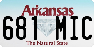 AR license plate 681MIC