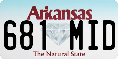 AR license plate 681MID