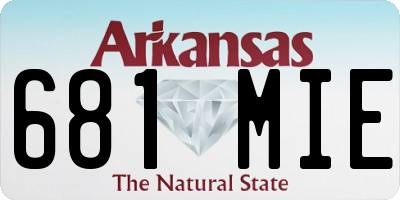 AR license plate 681MIE