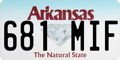 AR license plate 681MIF