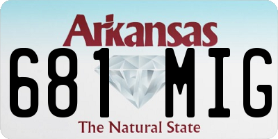 AR license plate 681MIG