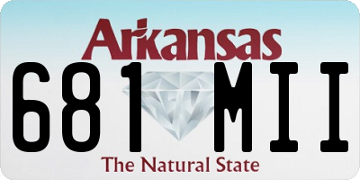 AR license plate 681MII