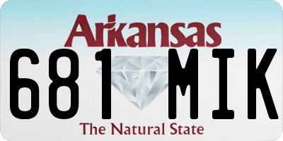 AR license plate 681MIK