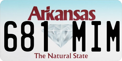 AR license plate 681MIM