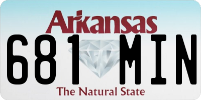 AR license plate 681MIN