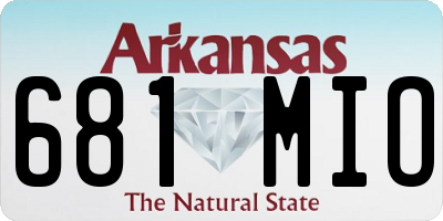 AR license plate 681MIO