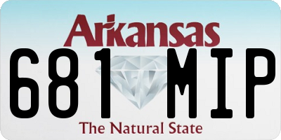 AR license plate 681MIP