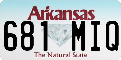 AR license plate 681MIQ