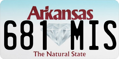 AR license plate 681MIS