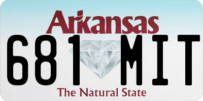 AR license plate 681MIT