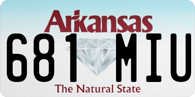 AR license plate 681MIU