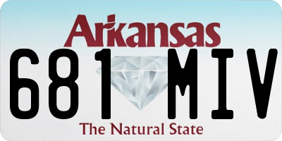 AR license plate 681MIV