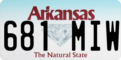 AR license plate 681MIW