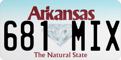AR license plate 681MIX