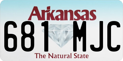 AR license plate 681MJC