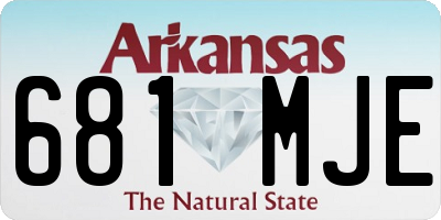 AR license plate 681MJE