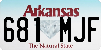 AR license plate 681MJF