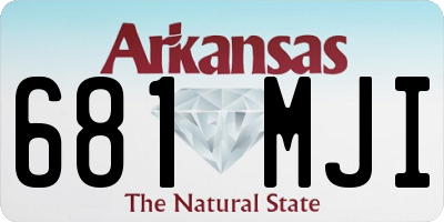 AR license plate 681MJI