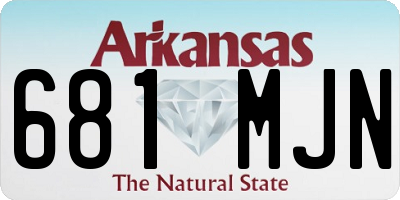 AR license plate 681MJN