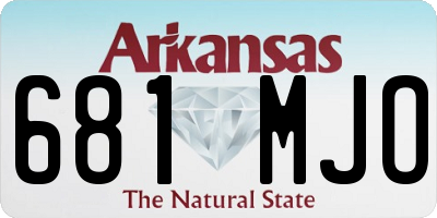 AR license plate 681MJO