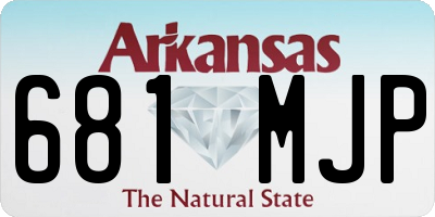 AR license plate 681MJP