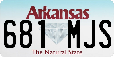 AR license plate 681MJS