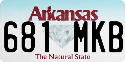 AR license plate 681MKB