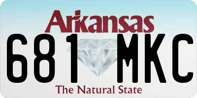 AR license plate 681MKC