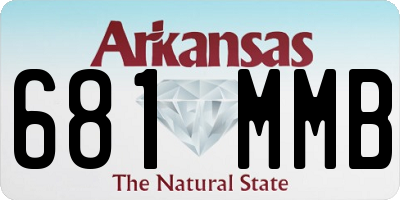 AR license plate 681MMB