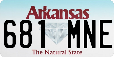 AR license plate 681MNE
