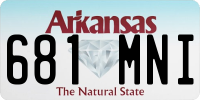 AR license plate 681MNI