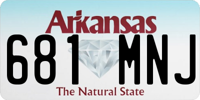 AR license plate 681MNJ