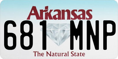 AR license plate 681MNP