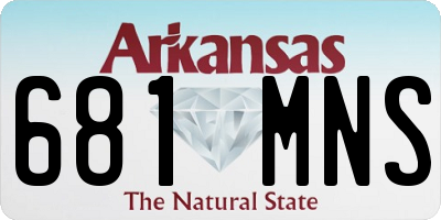 AR license plate 681MNS