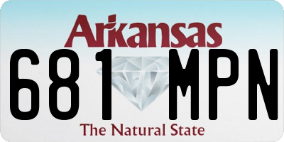 AR license plate 681MPN