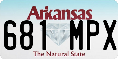AR license plate 681MPX